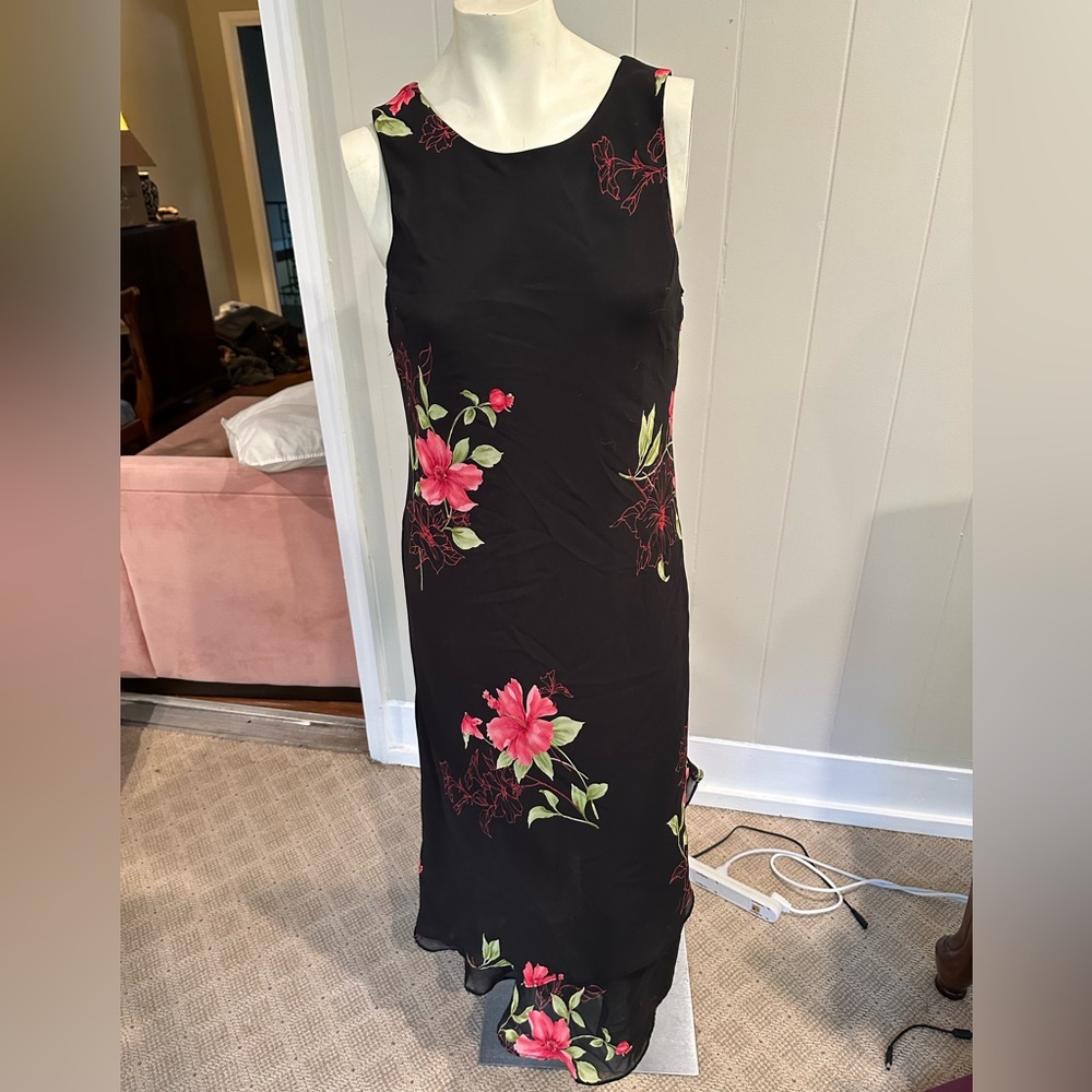 Studio I Floral Ruffle Hem Maxi Dress